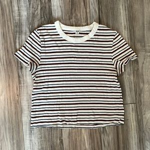 UNIQLO striped crop top